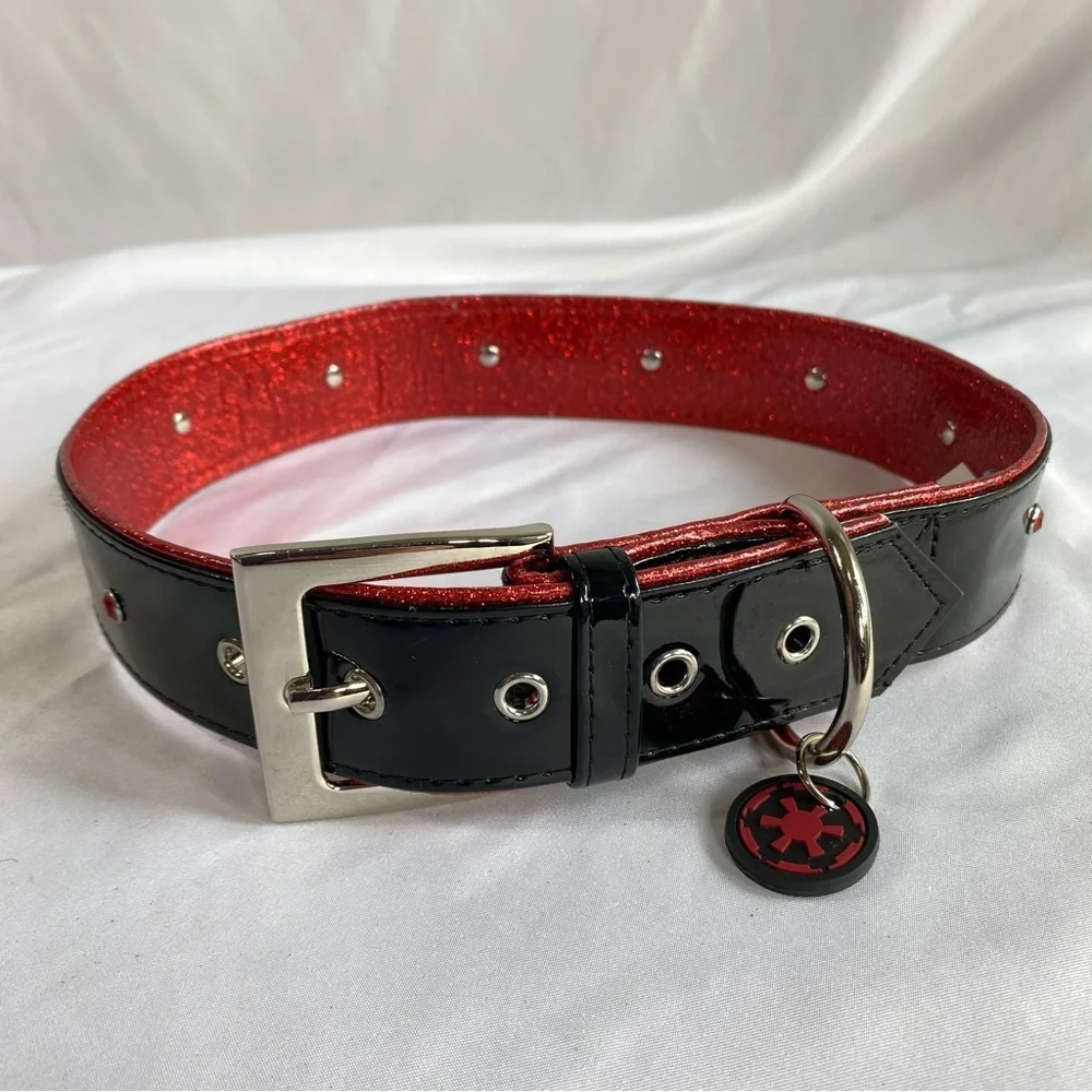 Petco Star Wars Darkside Dog Collar Darth Vader Red Stud Charm XXL/XXXL